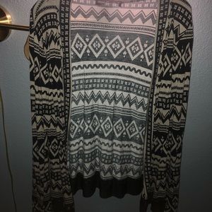 patterned cardigan